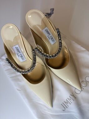 Jimmy Choo Cream Patent Bings
